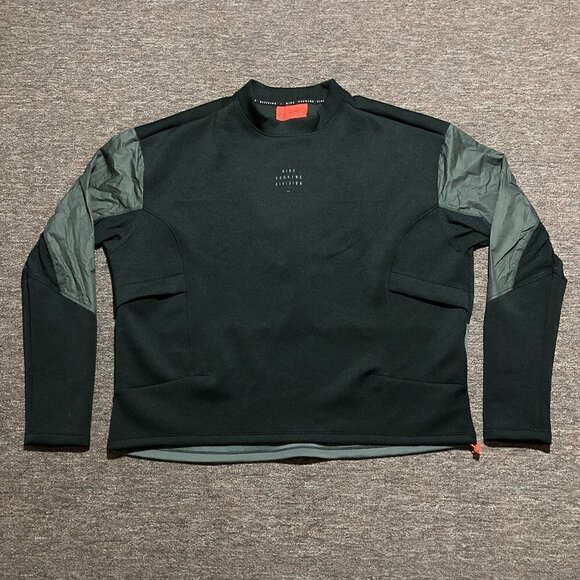 Nike Womens Dri-FIT Run Division Running Crewneck Sweatshirt Large DD5263-010 - Picture 1 of 11